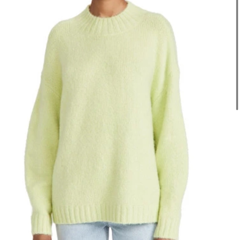 Pistola "Carlen" Oversized Chunky Knit Wool Blend Sweater in Lemongrass Small